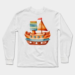 Watercolor Children Toy #4 Long Sleeve T-Shirt